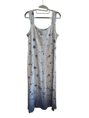 Bizzit Maxi Dress Blue Floral Ombre Vintage 90s Y2K Prairie Medium Kmart